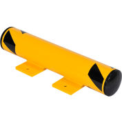 Casquettes de Bollard Stop sol en acier avec caoutchouc amovible 24" L x 4-1/2 » diamètre