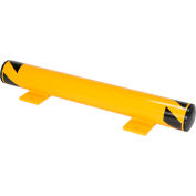 Bollard Stop sol en acier avec caoutchouc amovible casquettes 36 "L X 5 » H