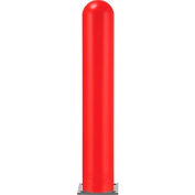 Global Industrial™ Smooth Bollard Post Sleeve, 8" HDPE Dome Top, Red