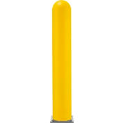 Global Industrial™ Smooth Bollard Post Sleeve, 8" HDPE Dome Top, Jaune