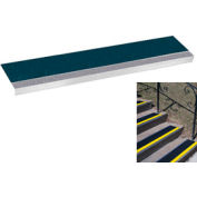 Grit Surface Aluminum Stair Tread 7-1/2"D 30"W Glued Down Graygreen