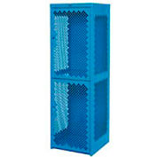 Global Industrial™ 1-Tier 1 Door Heavy Duty Vented Locker, 24 « L x 24 » P x 74 » H, bleu, entièrement soudé