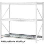 Global Industrial Additional Shelf, Extra Heavy Duty Rack, Wire Deck, 96"W x 24"D, Gray