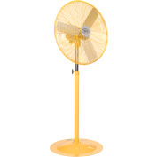 Global Industrial™ 30 » Ventilateur de piédestal industriel de luxe - Oscillation- Sécurité Jaune - 10000 CFM