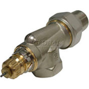 Radiator or baseboard valve body - 1" side mount, angle for 2-pipe steam