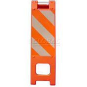 Plasticade Narrowcade Barricade Enseigne Support 45"H avec 2 panneaux 2 feuilles, orange