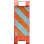 Plasticade Minicade Barricade Enseigne Support 36"H avec 2 panneaux 2 feuilles, orange