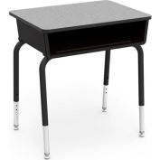 Virco® 785 Open Front Desk - Gray Laminate Top/Black Book Box & Frame - Pkg Qty 2