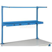 Étagère riser en acier avec sortie, 48 « L x 12 « D, Bleu