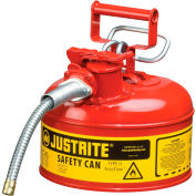 Bidon de sécurité Justrite® 7210120 de type II de 1 gallons avec tuyau de 5/8 po