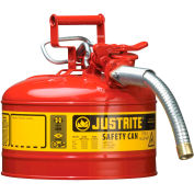Justrite® Type II Safety Can - 2-1/2 Gallon with 1" Hose, 7225130