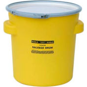 Eagle 1654 en plastique de récupération Drum - 20 gallons - jaune avec anneau de métal levier-Lock