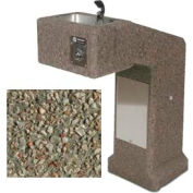 Fontaine extérieure en béton, résistante au gel, ADA, calcaire gris