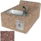 Fontaine à boire murale extérieure en béton, ADA, Quartzite rouge
