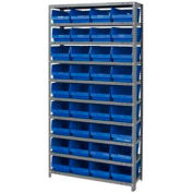 Global Industrial™ Steel Shelving With 36 4"H Plastic Shelf Bins Ivory - 36x18x72-13 Shelves