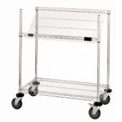 Global Industrial Easy Access Slant Shelf Chrome Wire Cart 48"L x 18"W x 48"H