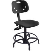 BioFit ArmorSeat 24 heures Président antimicrobiens - 17-21" siège Ht. - noir