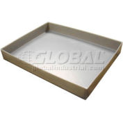 Rotationally Molded Plastic Tray 21-1/2x17x1-1/2 Gray