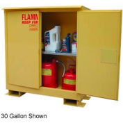 Flammable Safety Cabinet with Roof - 45 Gallon Manual Doors
