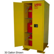 Enceinte de sécurité inflammables avec toit - 90 Gallon fermeture portes