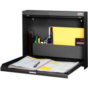 Bureau mural pliant DatumWrite®, non verrouillable, 20 « L x 3-3 / 8 « P x 16-3 / 8 « H, Noir