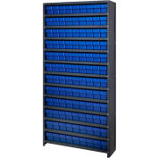 Quantum CL1875-604 Closed Shelving Euro Drawer Unit - 36x18x75 - 108 Euro Drawers Blue