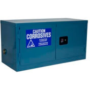 Global Industrial Stackable Acid Corrosive Cabinet Manual Close Double Door 11 Gallon 34x18x22