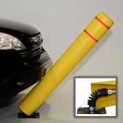 52" H FlexBollard™ - Installation de béton - couverture jaune/noir bandes