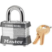 Master Lock® No. 3KA Laminated Padlock - 3/4" Shackle - Keyed Alike, qté par paquet : 6