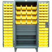 Forte Hold® Heavy Duty Bin armoire 36-BBS-241-4 dB - 110 bacs et tiroirs 36 x 24 x 78
