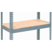 Global Industrial™ Additional Shelf, Double Rivet, Terrasse en bois, 96"L x 24 » P, Gris, États-Unis
