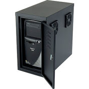 Armoire de sécurité pour ordinateur Global Industrial™ avec portes avant/arrière et 2 ventilateurs aspirants, noir