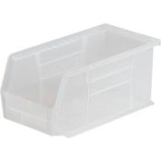 Akro-Mils Plastic Nesting Storage Shelf Bin 30138 - 6-5/8W x 17-7/8D x 4H,  Clear - Pkg Qty 12