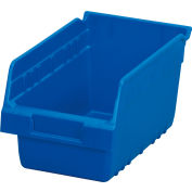 Akro-Mils ShelfMax® Plastic Nesting Storage Shelf Bin 30090 - 6-5/8"W x 11-5/8"D x 6"H Blue - Pkg Qty 10