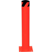Une borne en acier rouge avec bouchon amovible 24" H x 5-1/2 » dia.