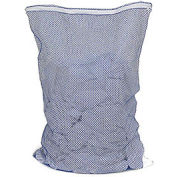 Mesh Bag W / fermeture à glissière en Nylon, bleu, 30 x 40, poids lourd, qté par paquet : 12