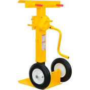 Global Industrial™ Hand Crank Trailer Jack Stand 100,000 Lb. Static Cap. Pneumatic Wheels