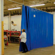 Global Industrial™ Solid Blue Curtain Wall Partition 12 x 10