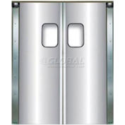 Porte de service légère Chase Doors, 4 pi x 7 pi, aluminium anodisé, panneau double, 4884SDD