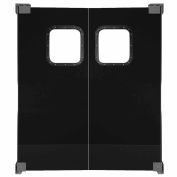 Chase portes Light Medium Duty service porte Double panneau noir 6' x 8' 7296NWD-BK