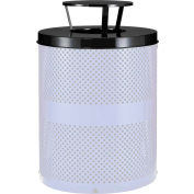 Global Industrial Steel Rain Bonnet Lid For 36 Gallon Trash Can, Black