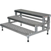 ASP-48-3-SS Height Step Stand réglable, acier inoxydable 48"W x 36"L