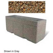 Concrete Outdoor Planter w/Forklift Knockouts, 72"Lx24"W x 30"H Rectangle Tan River Rock