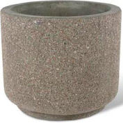 Concrete Outdoor Planter 36"Dia x 30"H Round Gray limestone