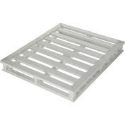 New Age Open Deck Pallet, Aluminum, 4-Way Entry, 40" x 48", 30000 Lb Static Capacity