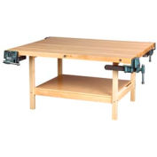 Diversified Spaces 64"W x 54"D Woodworking Bench, Maple