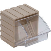 Quantum Tip Out Interlocking Bin QTB405 4-1/2 x 4 x 6 Ivory - Pkg Qty 5