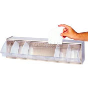 Quantum Dividable Tip Out Bin QTB412 5 Dividers 23-5/8 x 5-1/4 x 5-15/16 Ivory