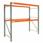 Démarreur de rayonnage à palettes en forme de goutte d’eau Global Industrial™, 120 po L x 36 po P x 96 po H, orange