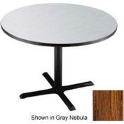 Premier Hospitality Restaurant Table - Round - 36"W x 36"D x 29"H - Medium Oak